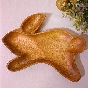 Vintage Acacia Wood Bowl/ Serving Tray